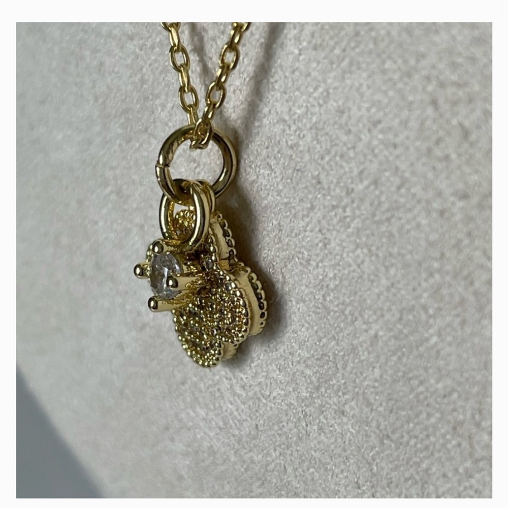 14K Gold Lucky + Shine Layered Charm Necklace